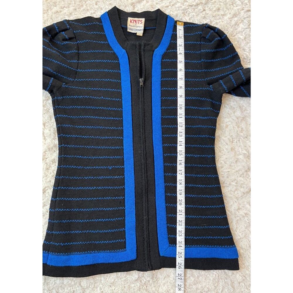 Vintage Knits By Raul Blanco Hand Loomed Knit Zip Sweater Jacket Timeless - Picture 9 of 9
